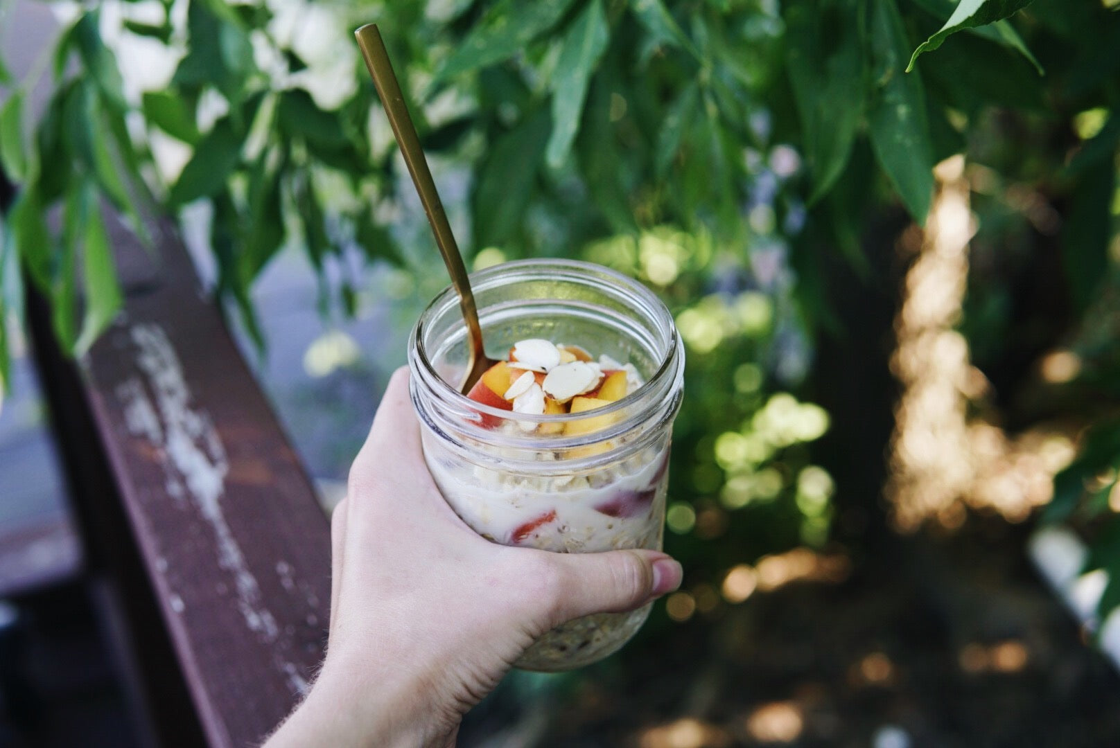 Peaches and Cream Overnight Muesli – Seven Sundays