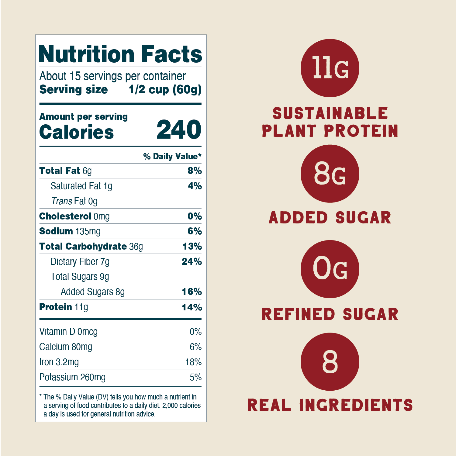 Maple Almond Protein Oats, 32oz