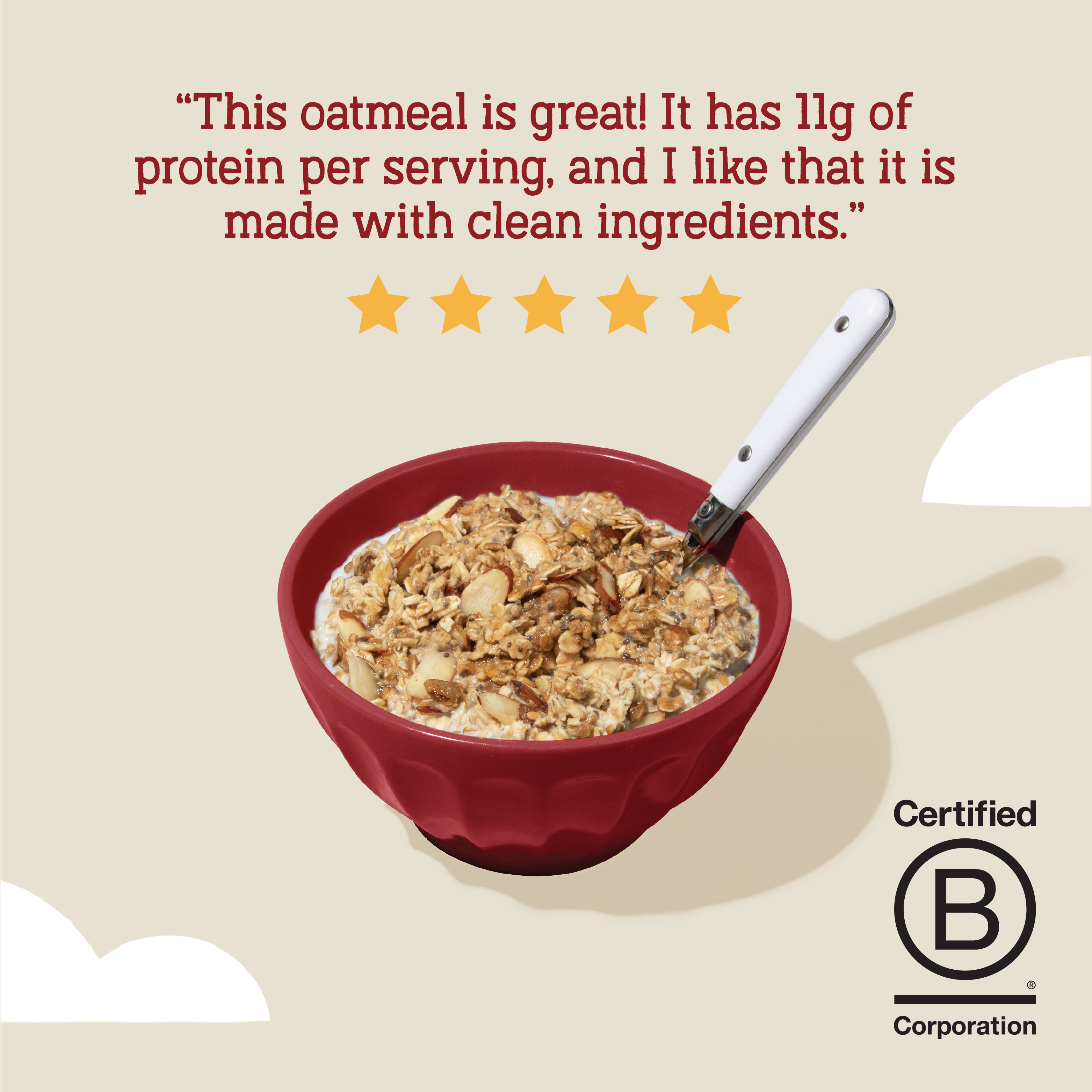 Maple Almond Protein Oats, 32oz
