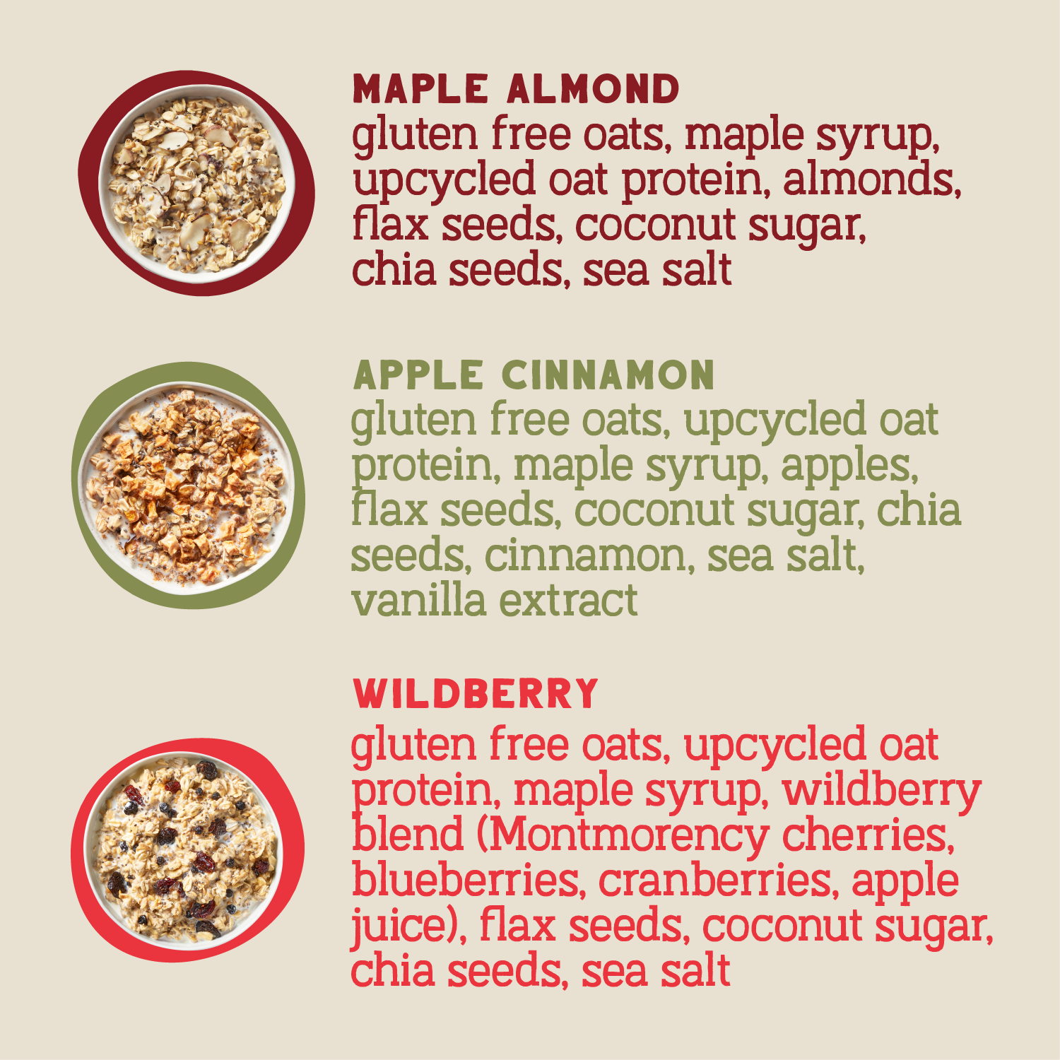 Protein Oats Variety Pack, 32oz
