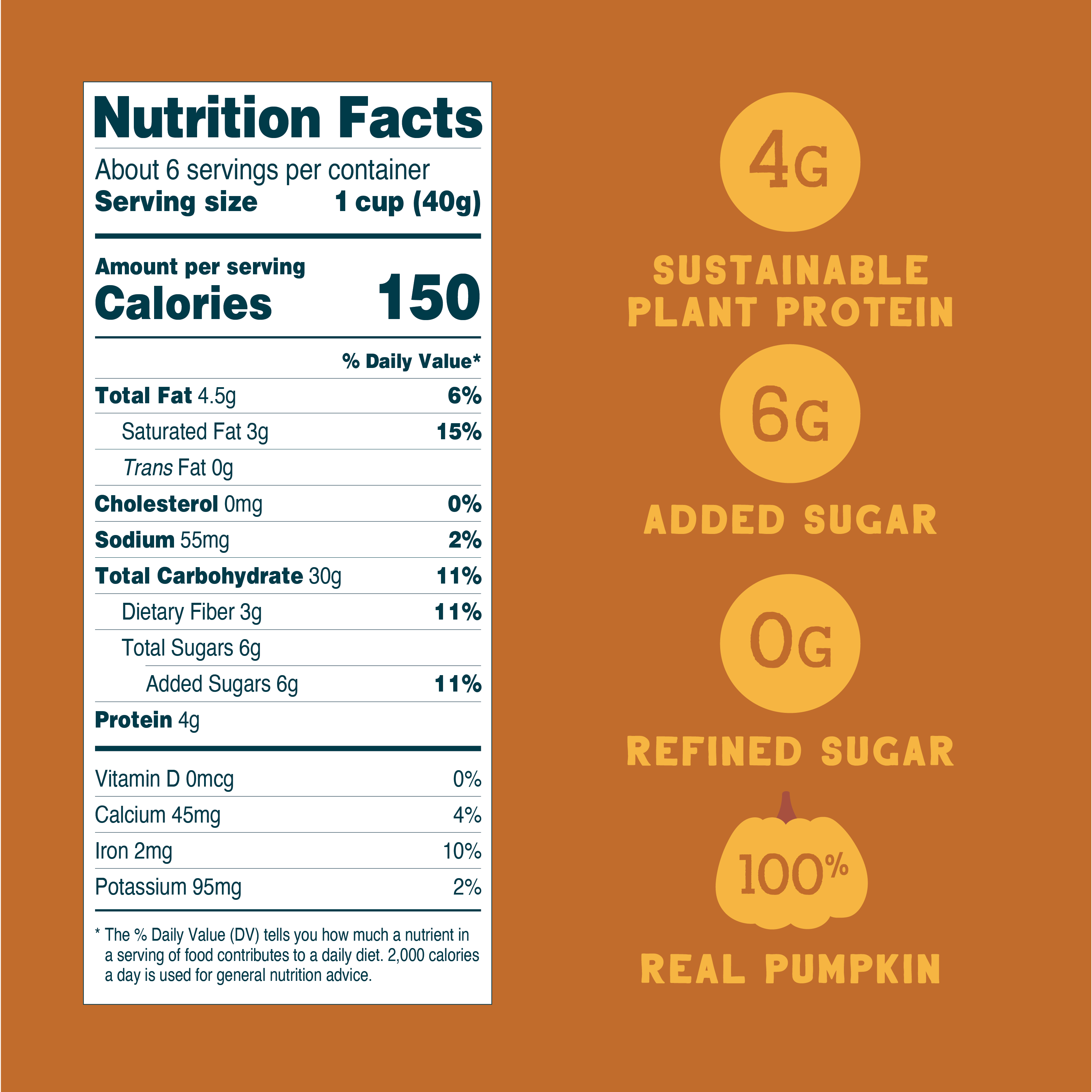 Real Pumpkin Spice Oat Protein Cereal