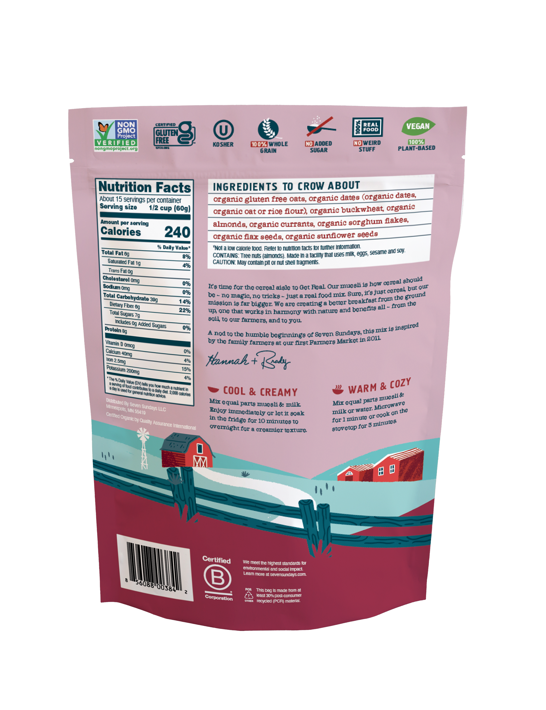 Organic Farmer's Market Almond Date Muesli Eco-Pack, 32oz – Seven