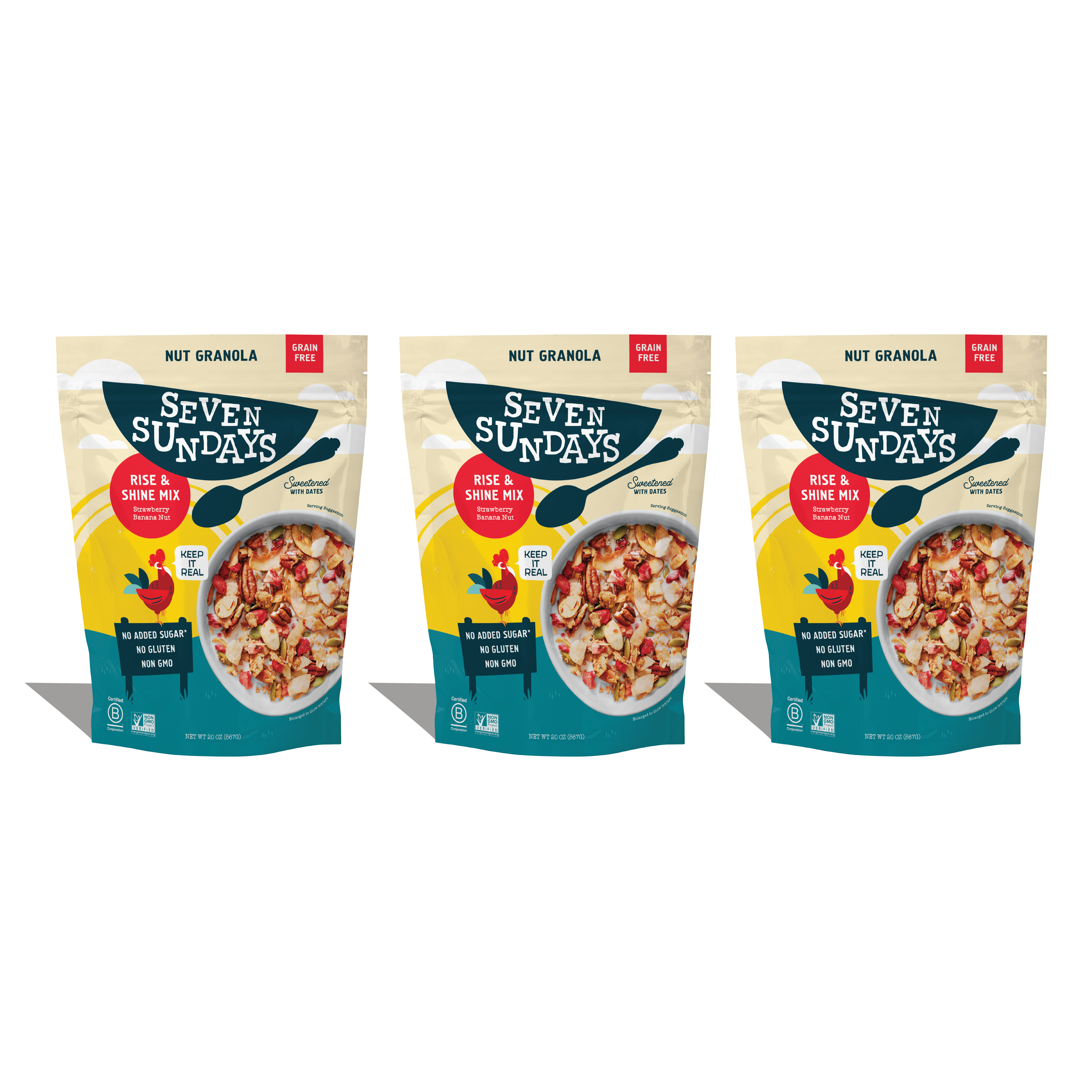 Rise & Shine Strawberry Banana Grain-Free Granola, 20oz