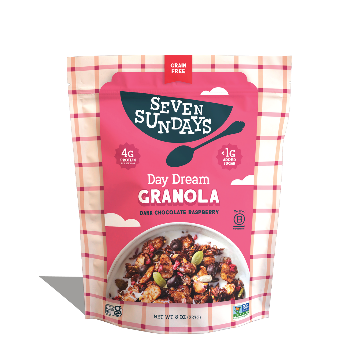 Day Dream Chocolate Raspberry Grain-Free Granola, 8oz – Seven Sundays