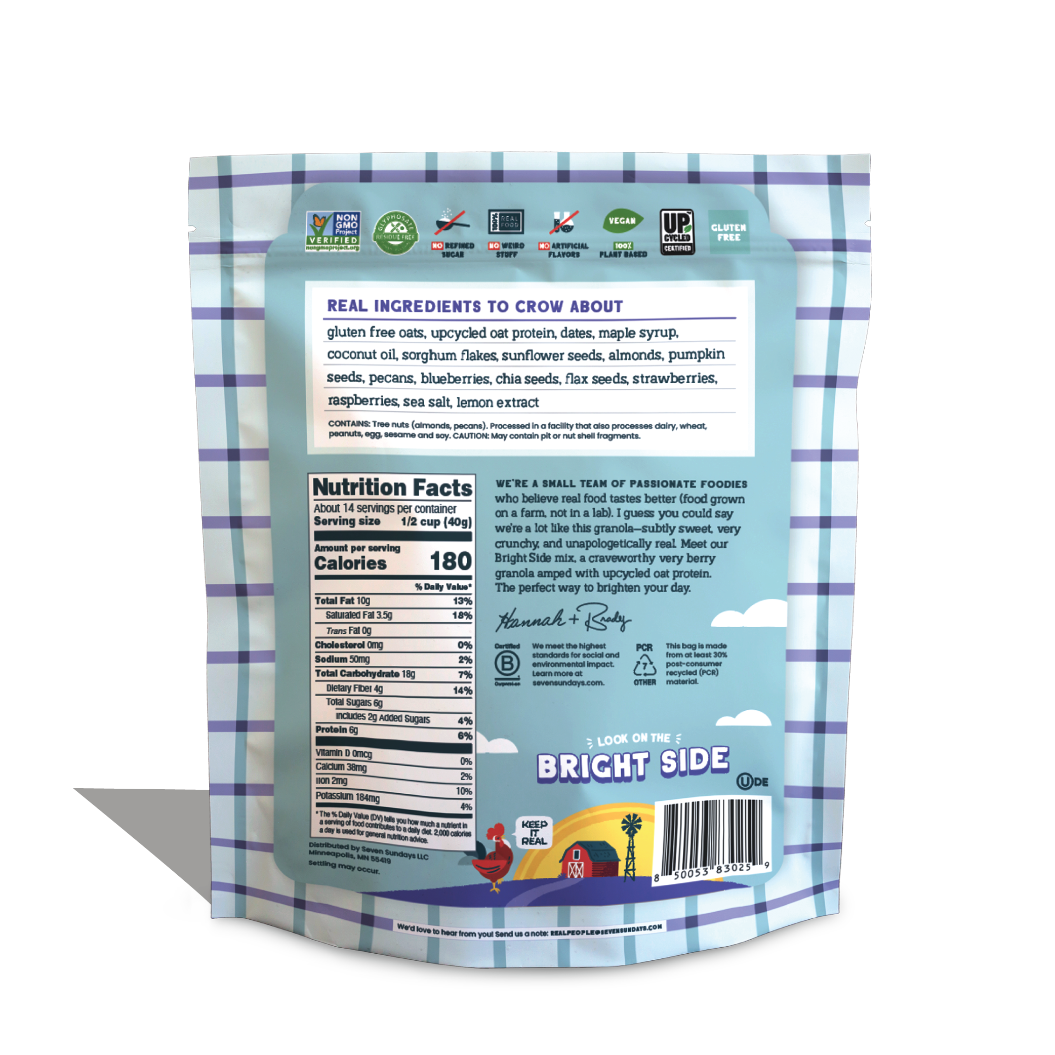 Bright Side Gluten-Free Granola 20 oz – Seven Sundays