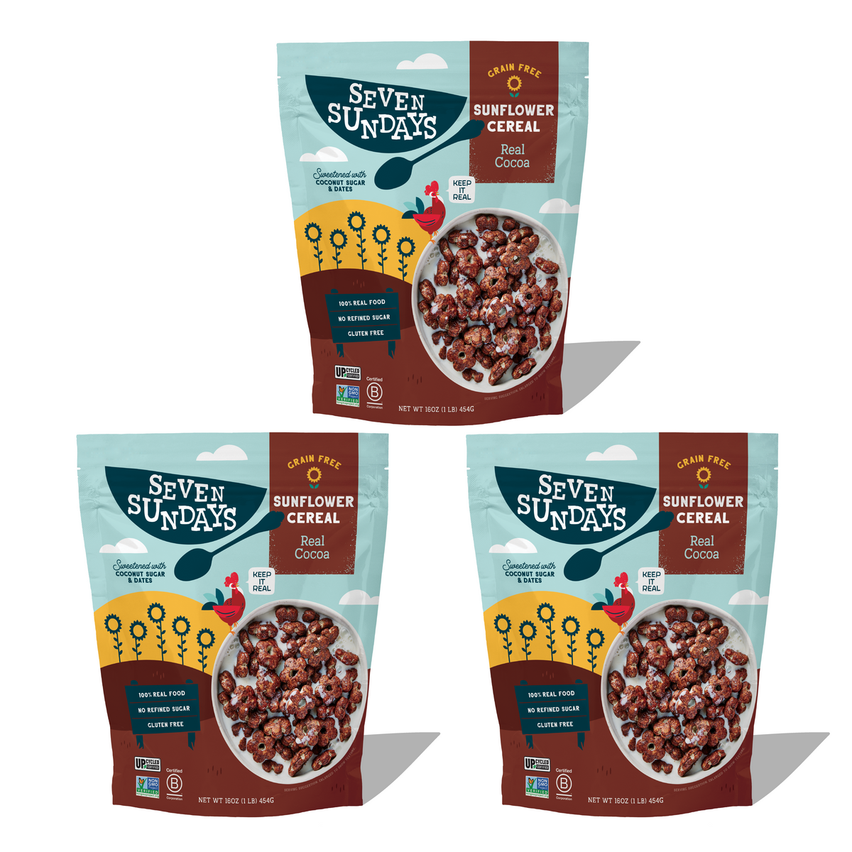 Real Cocoa Sunflower Cereal, Eco-Pack 16oz