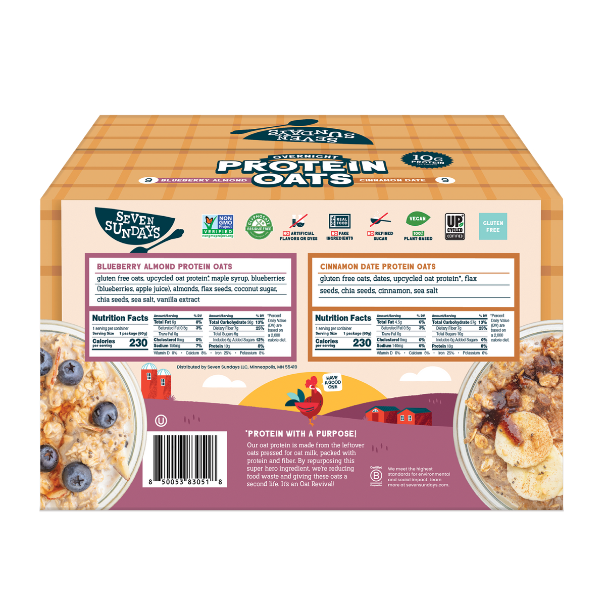 Overnight Protein Oats  Variety Pack, 18 Pouches