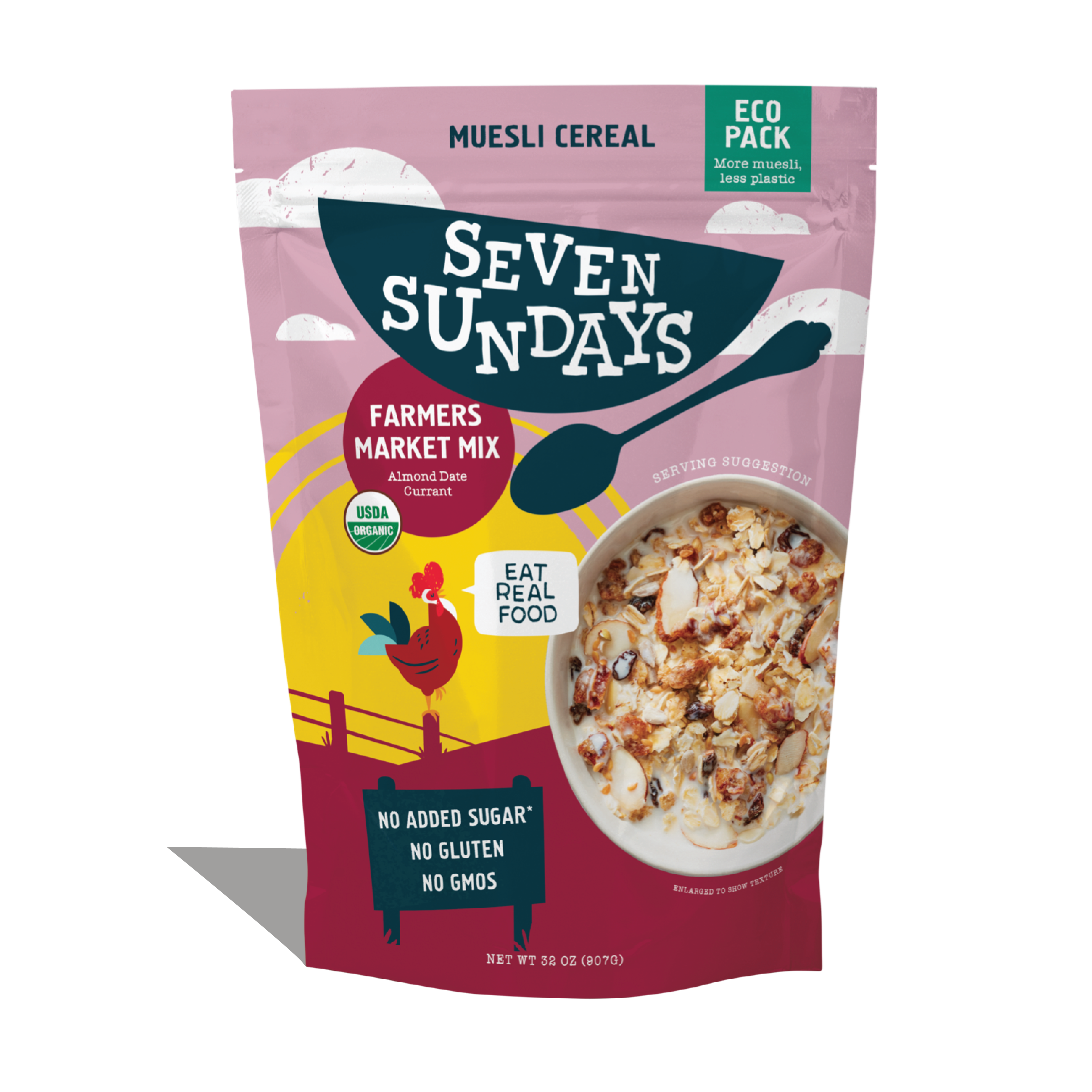 Seven Sundays Organic Farmer's Market Almond Date Muesli Eco-Pack, 32oz